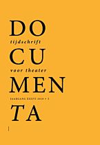 Documenta 36,1 (2018) tijdschrift voor Theater