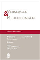 Verslagen & Mededelingen 128, jaargang 2018 - deel 1 uitgeven door Kantl