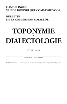 Handelingen van de Koninklijke Commissie voor Toponymie & Dialectologie - overdruk Paul Kempeneers