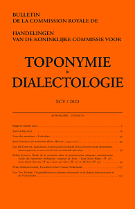 Handelingen van de Koninklijke Commissie voor Toponymie & Dialectologie 95